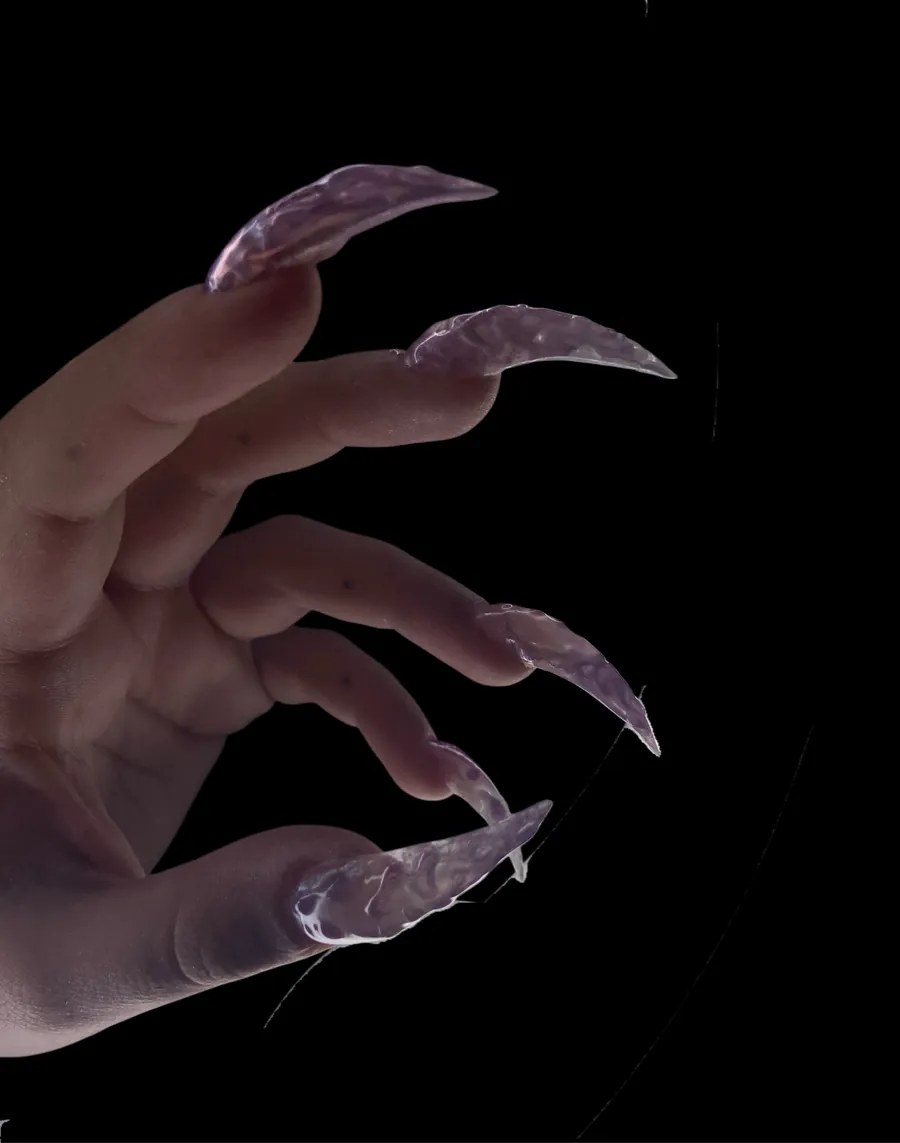 Acrygel claws transparentes effet givré